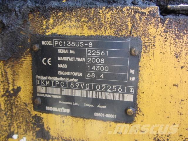 Komatsu PC 138-8 US Vikšriniai ekskavatoriai