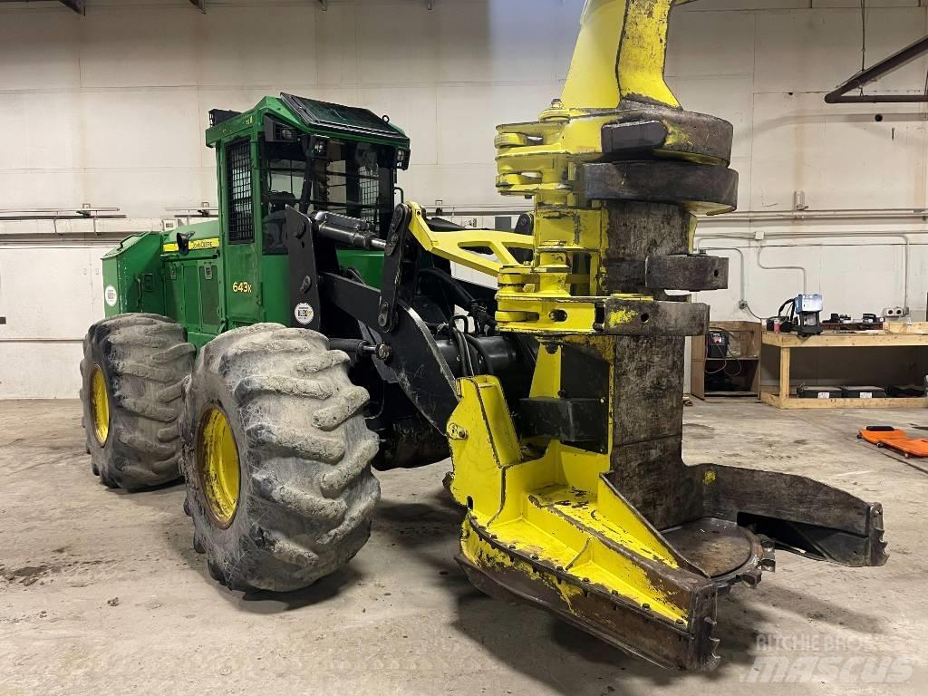 John Deere 643 K Miško pjovimo technika