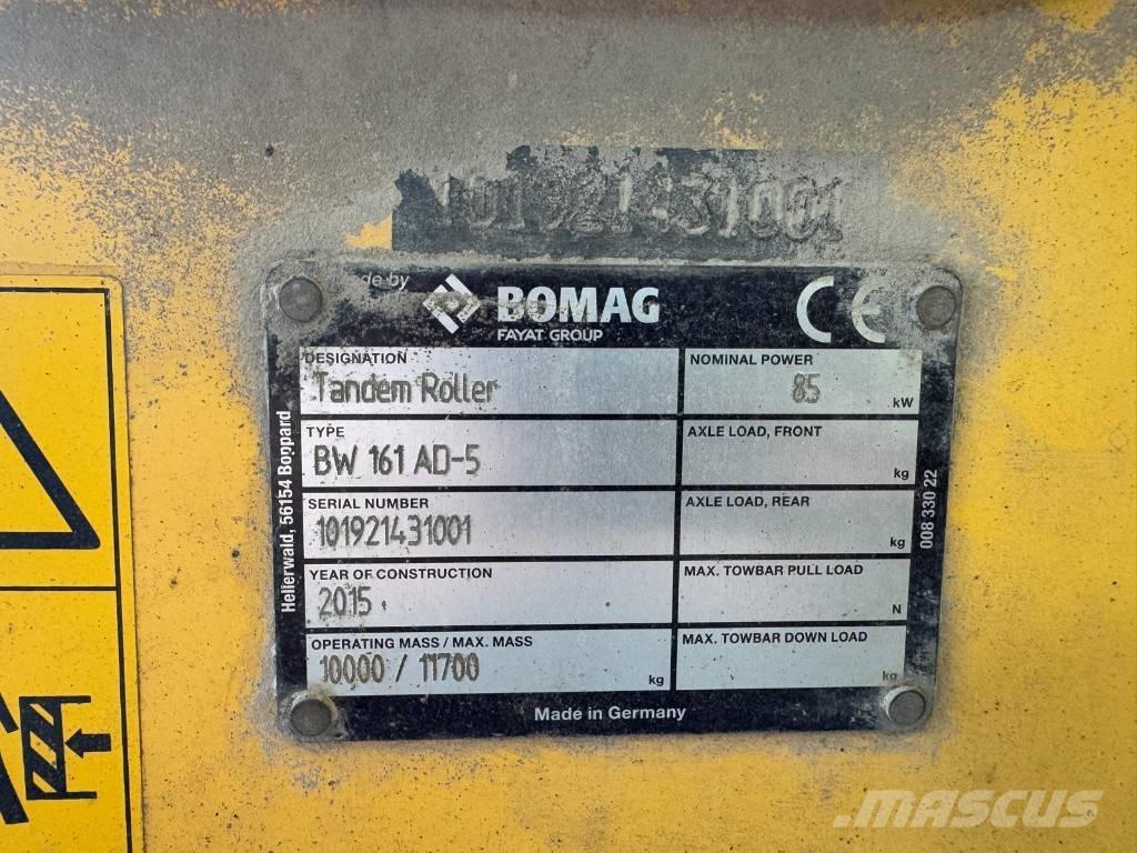 Bomag BW 161 AD-5 Porinių būgnų volai