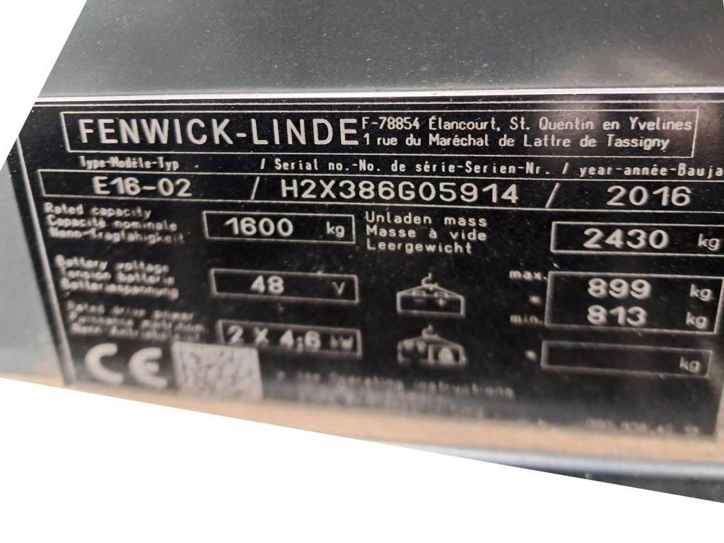 Linde E16-02 Elektriniai šakiniai krautuvai