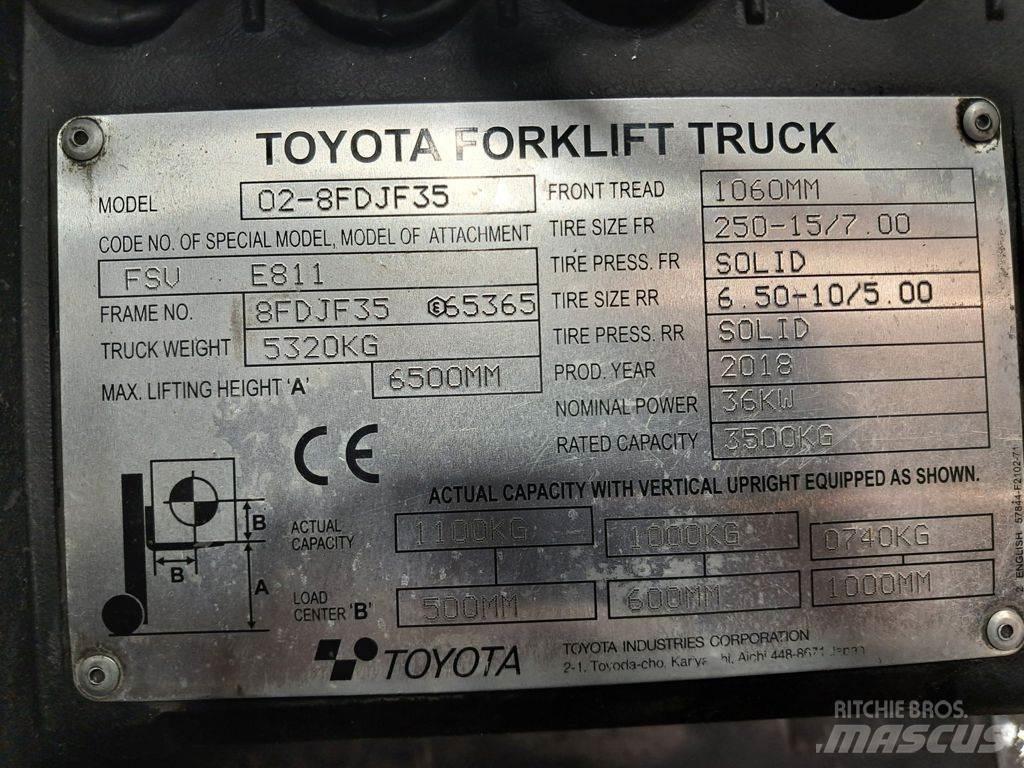 Toyota 02-8FDJF35 Dyzeliniai krautuvai