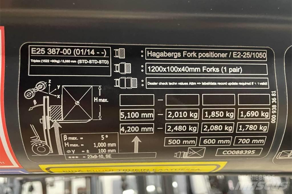 Linde E 25 Elektriniai šakiniai krautuvai