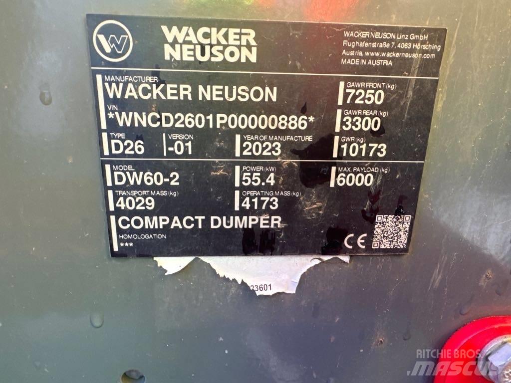 Wacker Neuson DW60-2 Statybiniai savivarčiai sunkvežimiai