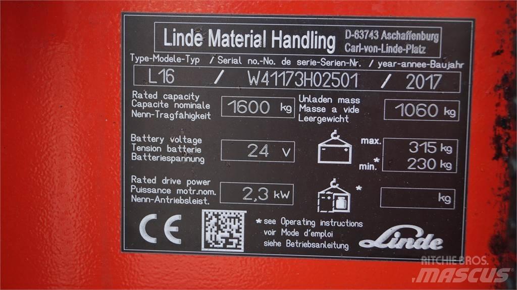 Linde L16i Rankiniai vėžimėliai