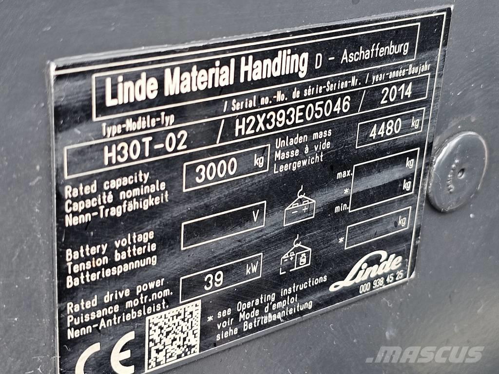 Linde H30T-02 LPG (dujiniai) krautuvai