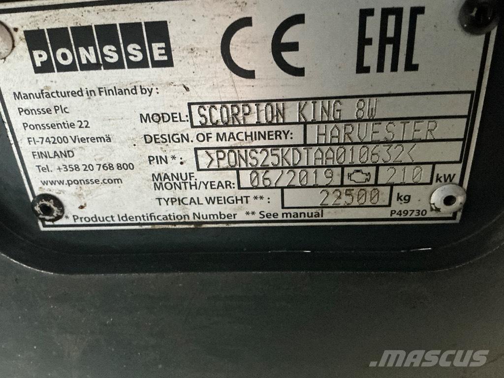 Ponsse Scorpion King Miško technika (Harvesteriai)