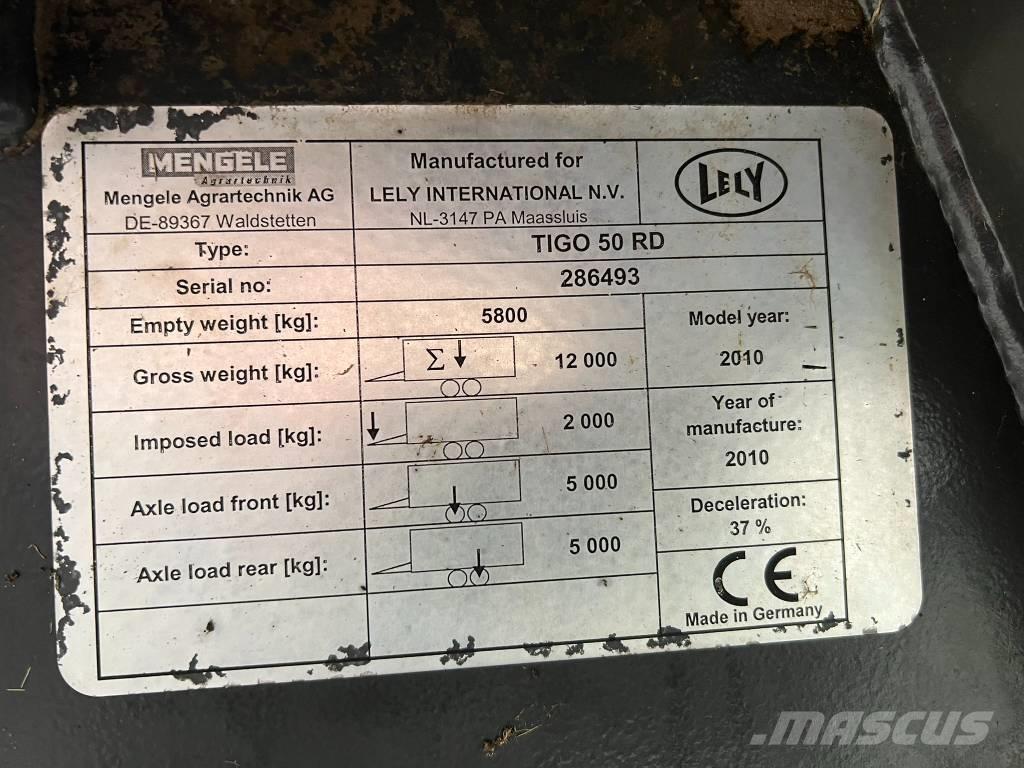 Lely Tigo 50 R D Savikrovės priekabos