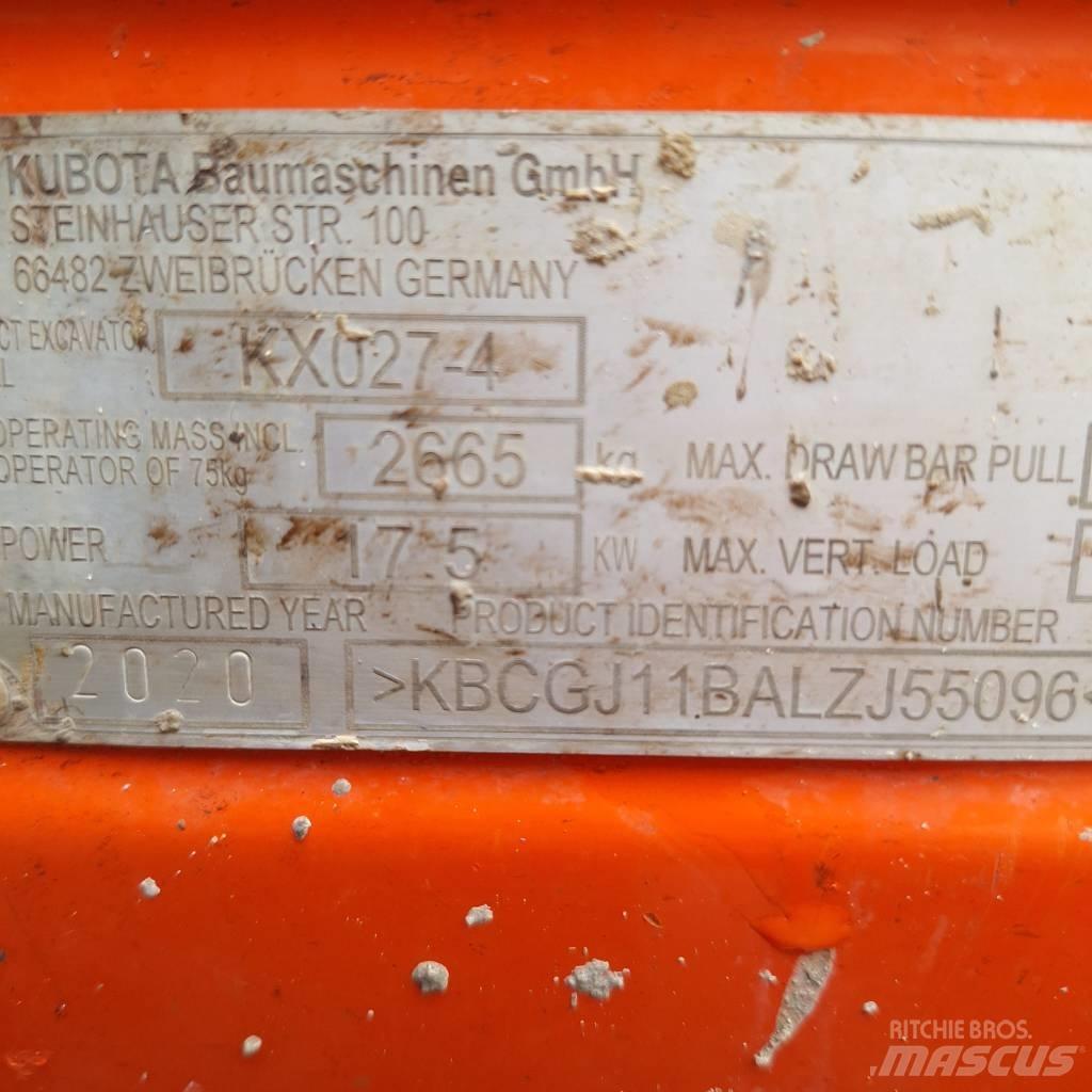 Kubota KX 027-4 Mini ekskavatoriai < 7 t