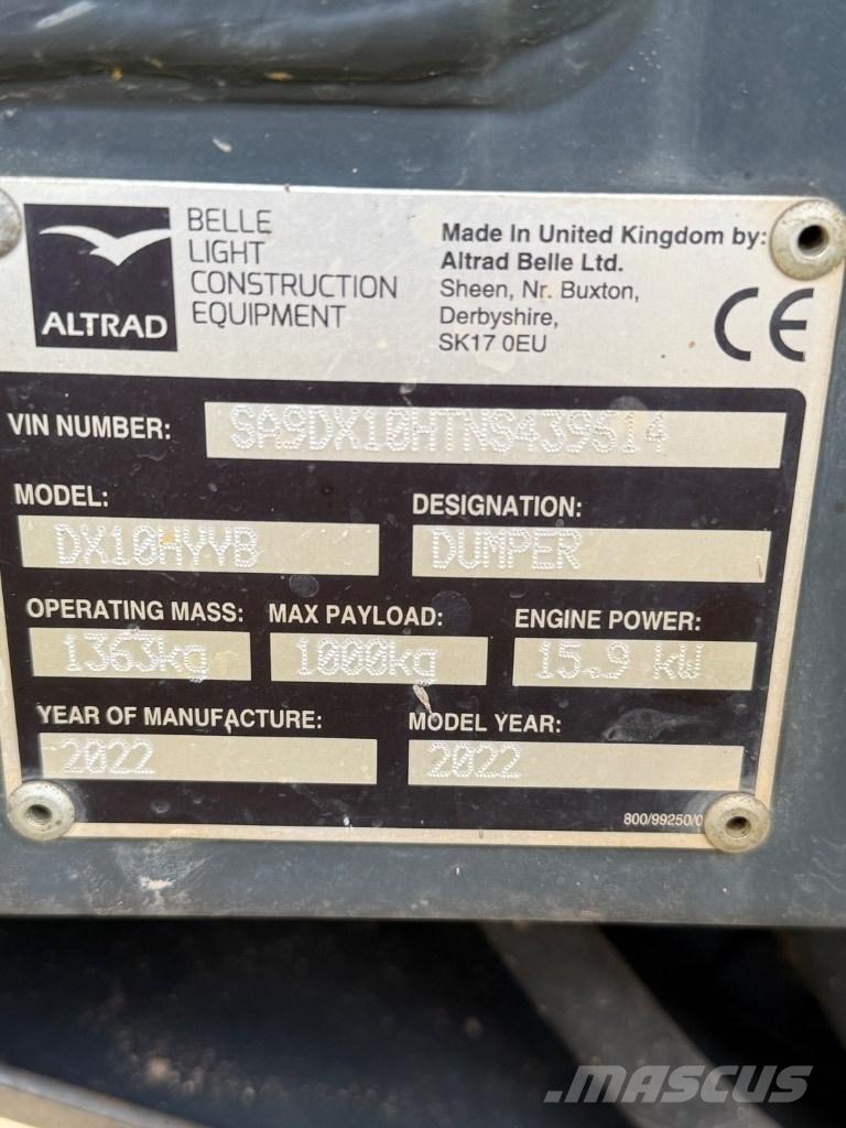 Belle DX1000HT Statybiniai savivarčiai sunkvežimiai