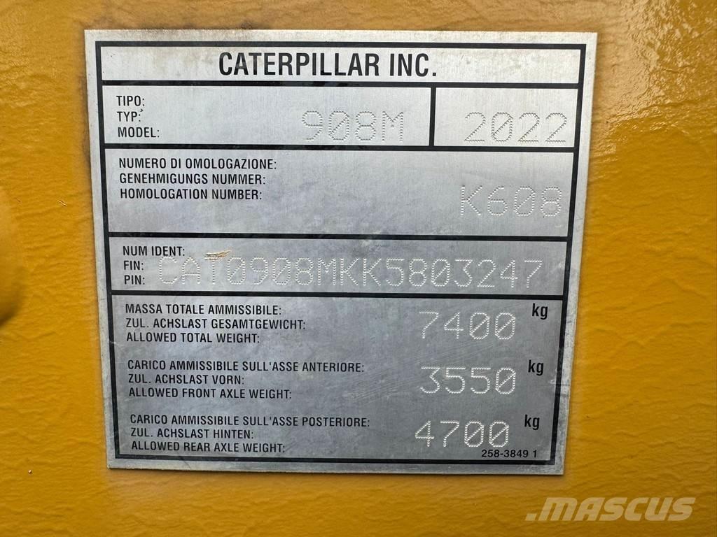CAT 908M Naudoti ratiniai krautuvai