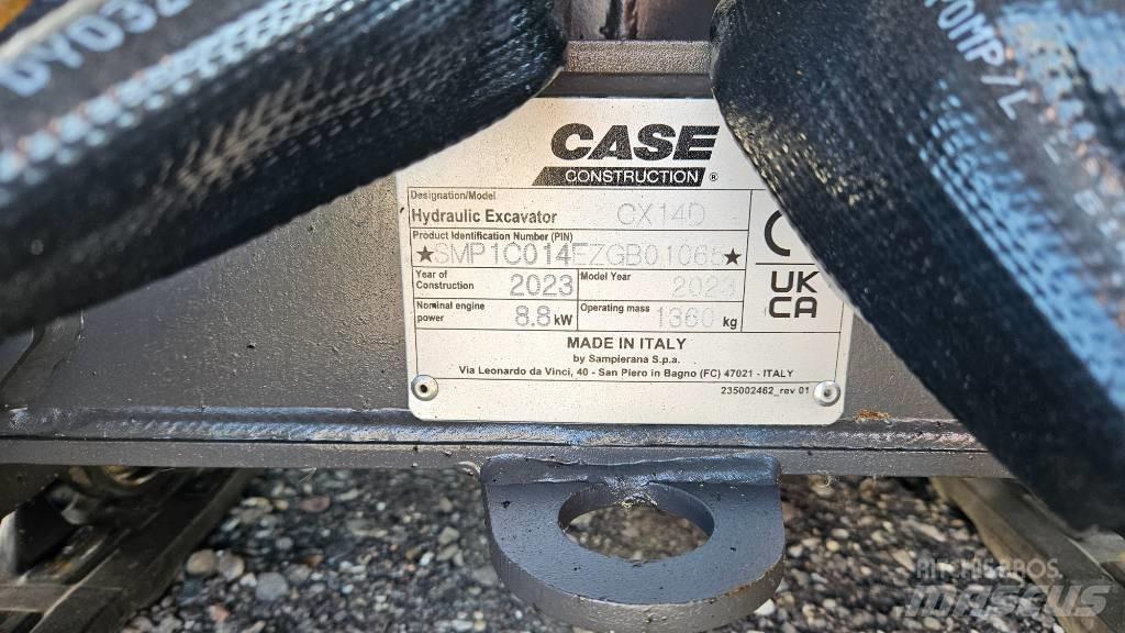 CASE CX14D Mini ekskavatoriai < 7 t