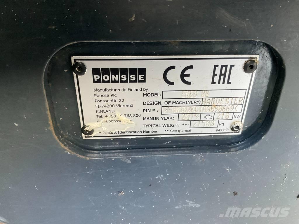 Ponsse ERGO 8W Miško technika (Harvesteriai)