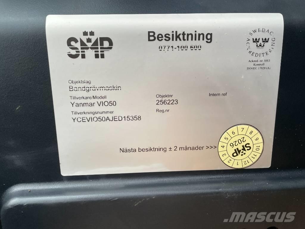 Yanmar Vio 50 Mini ekskavatoriai < 7 t