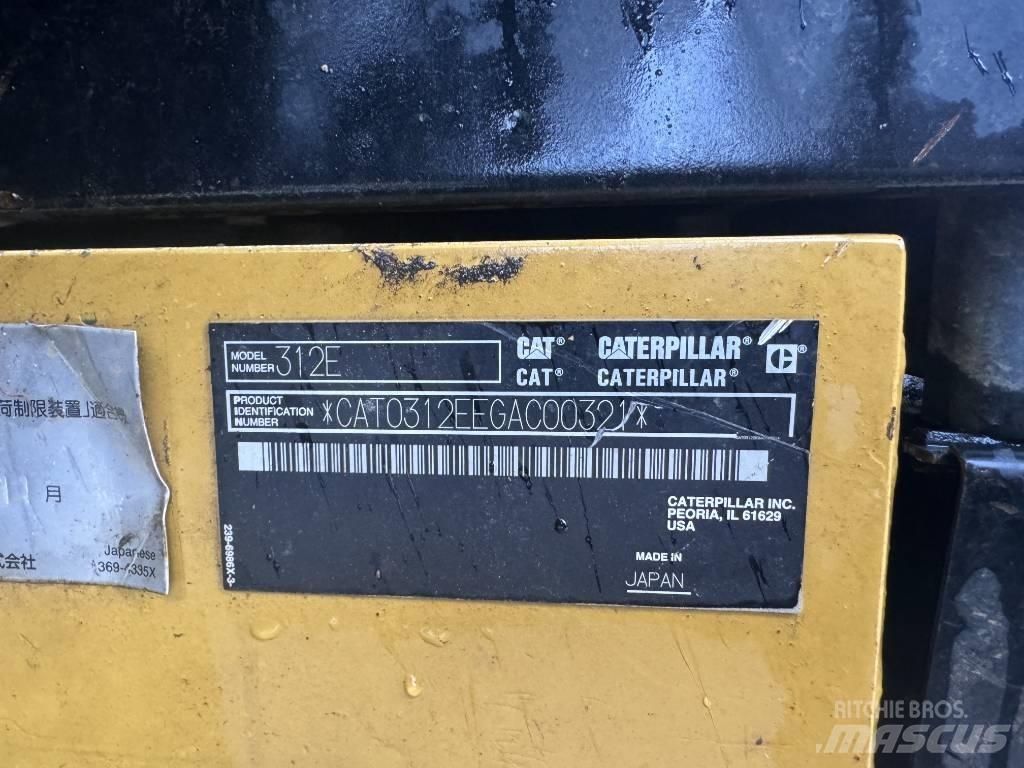 CAT 312E Vikšriniai ekskavatoriai
