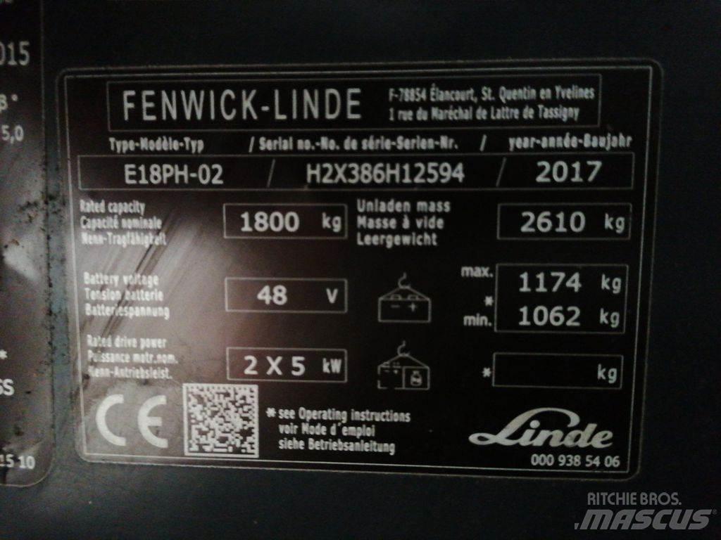 Linde E18PH Elektriniai šakiniai krautuvai