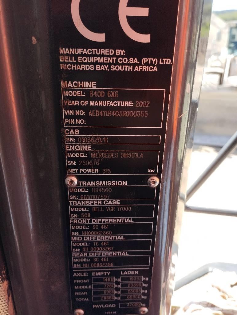 Bell B 40 D Karjeriniai savivarčiai