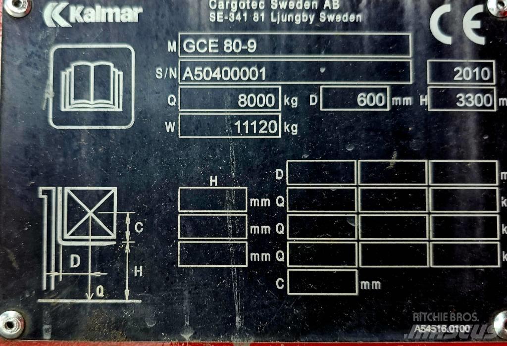 Kalmar GCE 80-9 LPG (dujiniai) krautuvai
