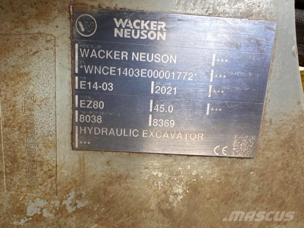 Wacker Neuson EZ80 Vikšriniai ekskavatoriai