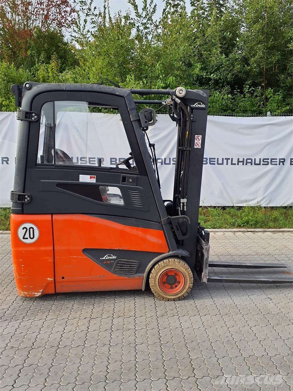 Linde E16 Elektriniai šakiniai krautuvai