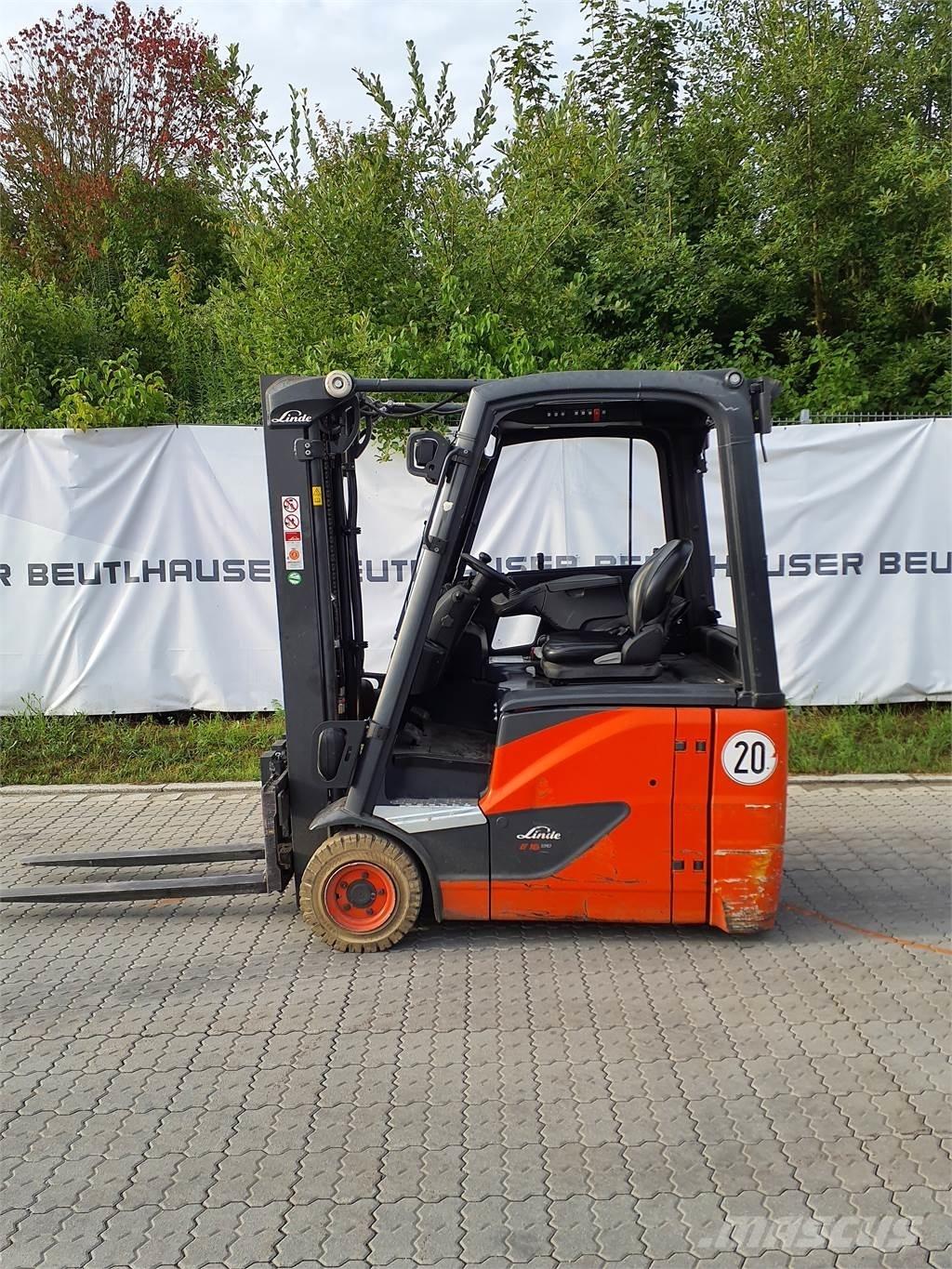 Linde E16 Elektriniai šakiniai krautuvai