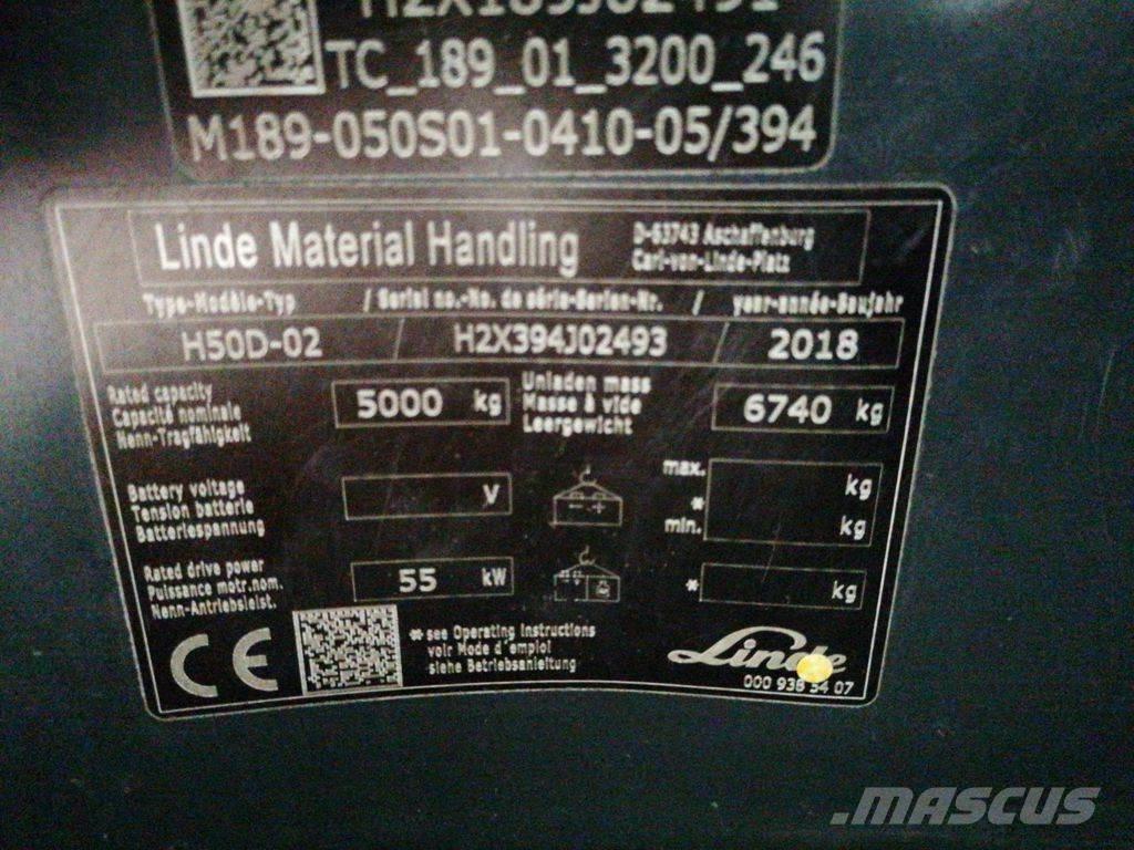 Linde H50D-02 Dyzeliniai krautuvai