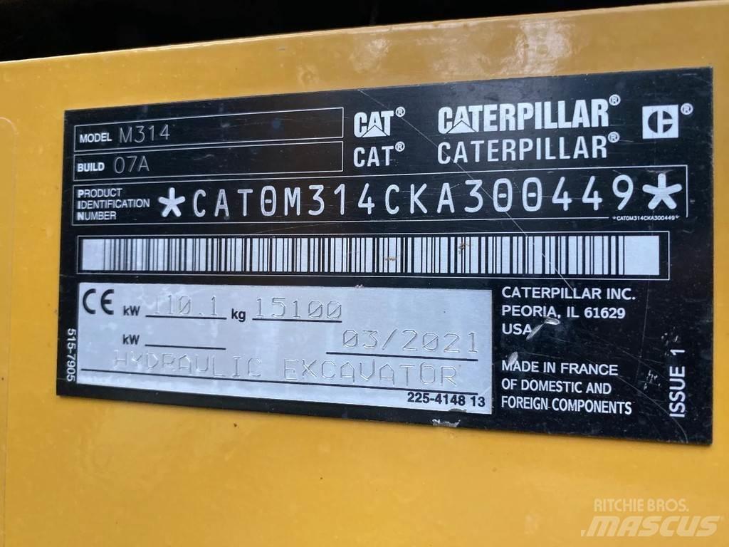 CAT 314 Next gen Ratiniai ekskavatoriai