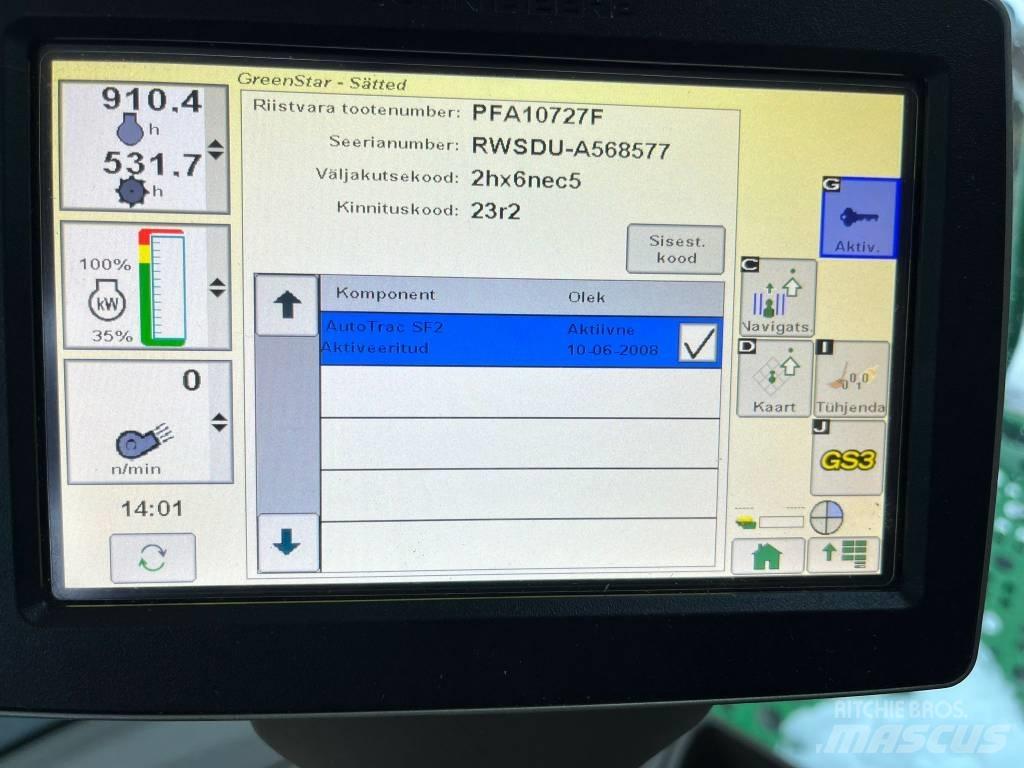 John Deere T 660 Derliaus nuėmimo kombainai