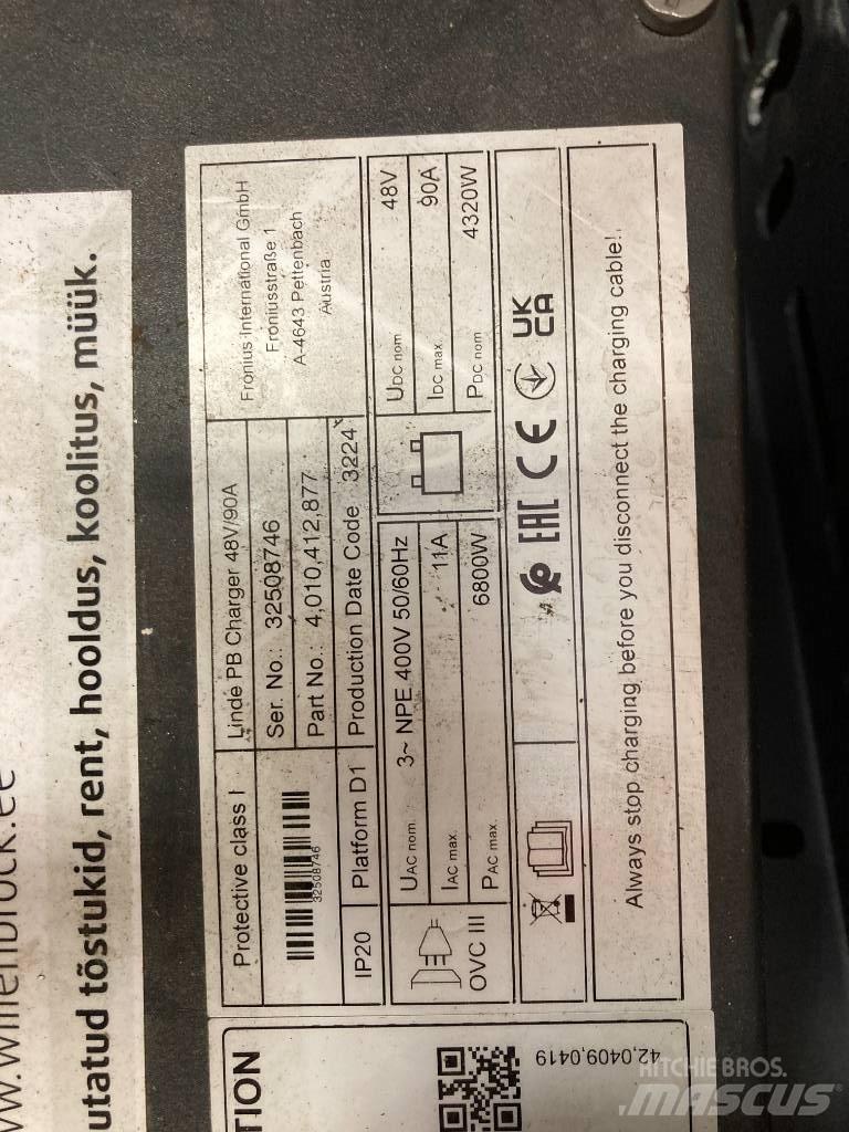 Linde R14/1120 Šakiniai krautuvai su prailgintu keltuvu