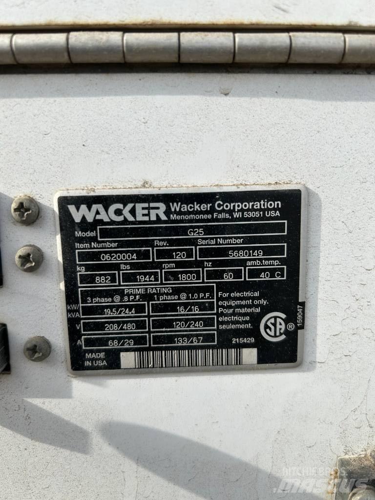Wacker Neuson G 25 Dyzeliniai generatoriai