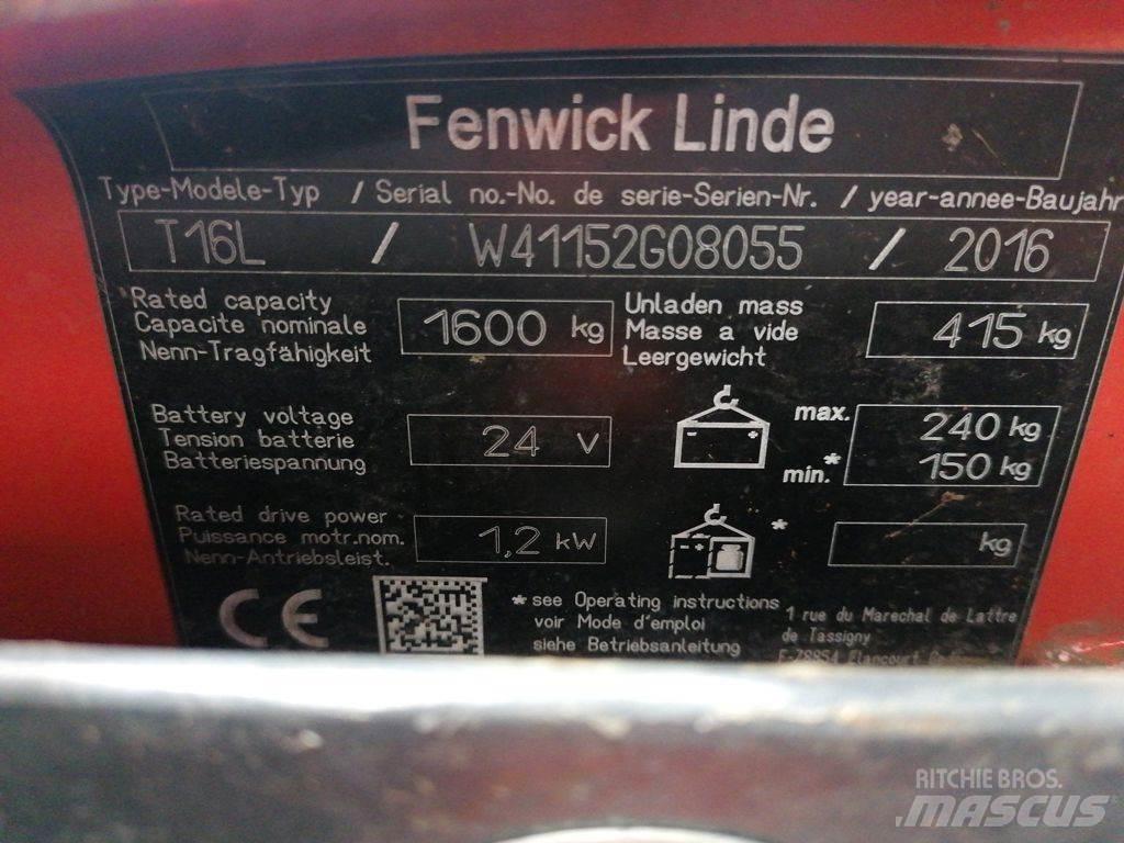 Linde T16L Rankiniai hidrauliniai vėžimėliai