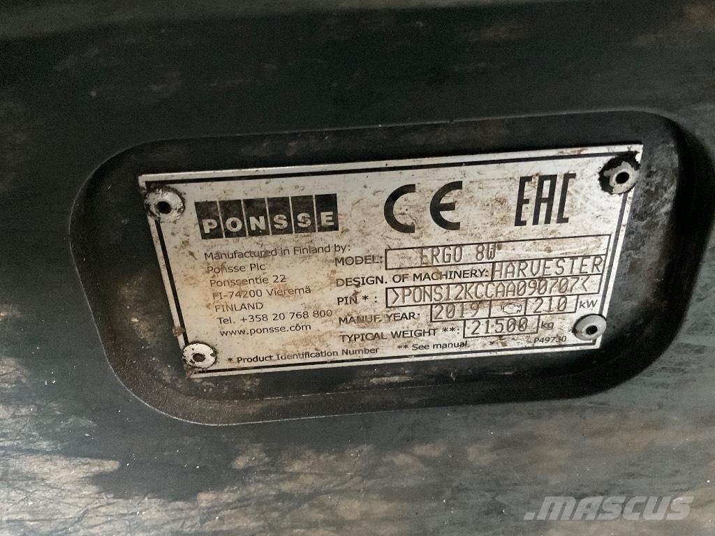 Ponsse ERGO 8W Miško technika (Harvesteriai)