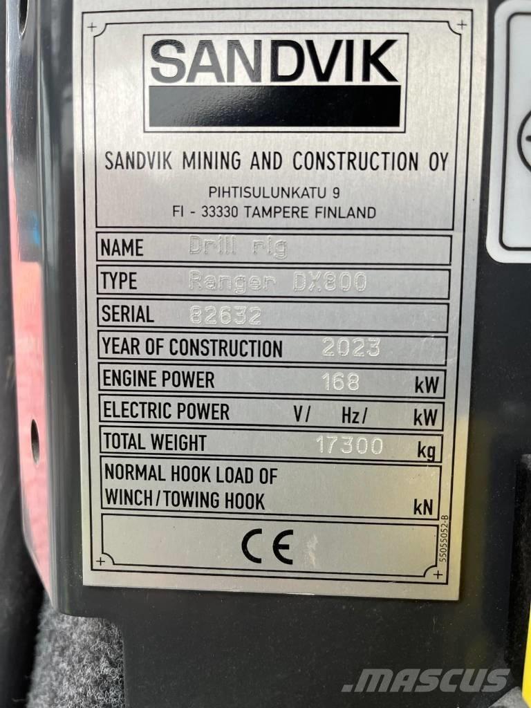 Sandvik DX800 Žemės paviršiaus gręžimo technika
