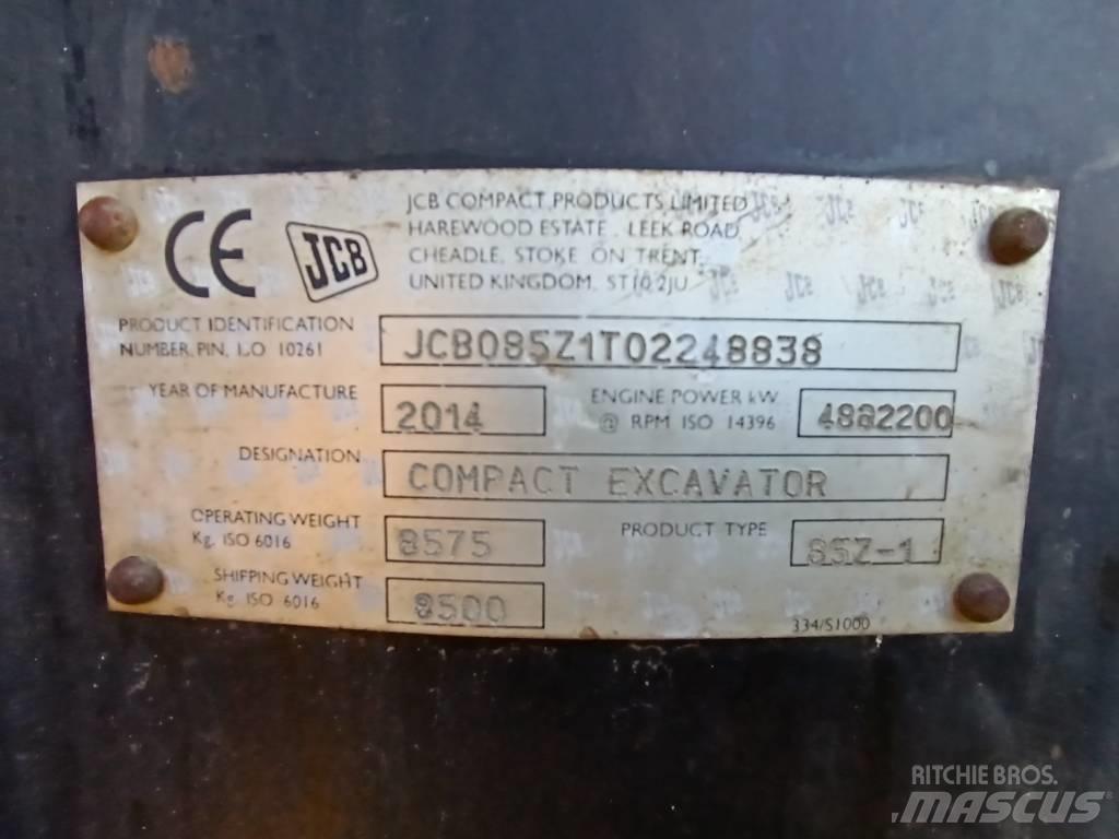 JCB 85 Z-1 Vidutinės galios ekskavatoriai 7-12 t