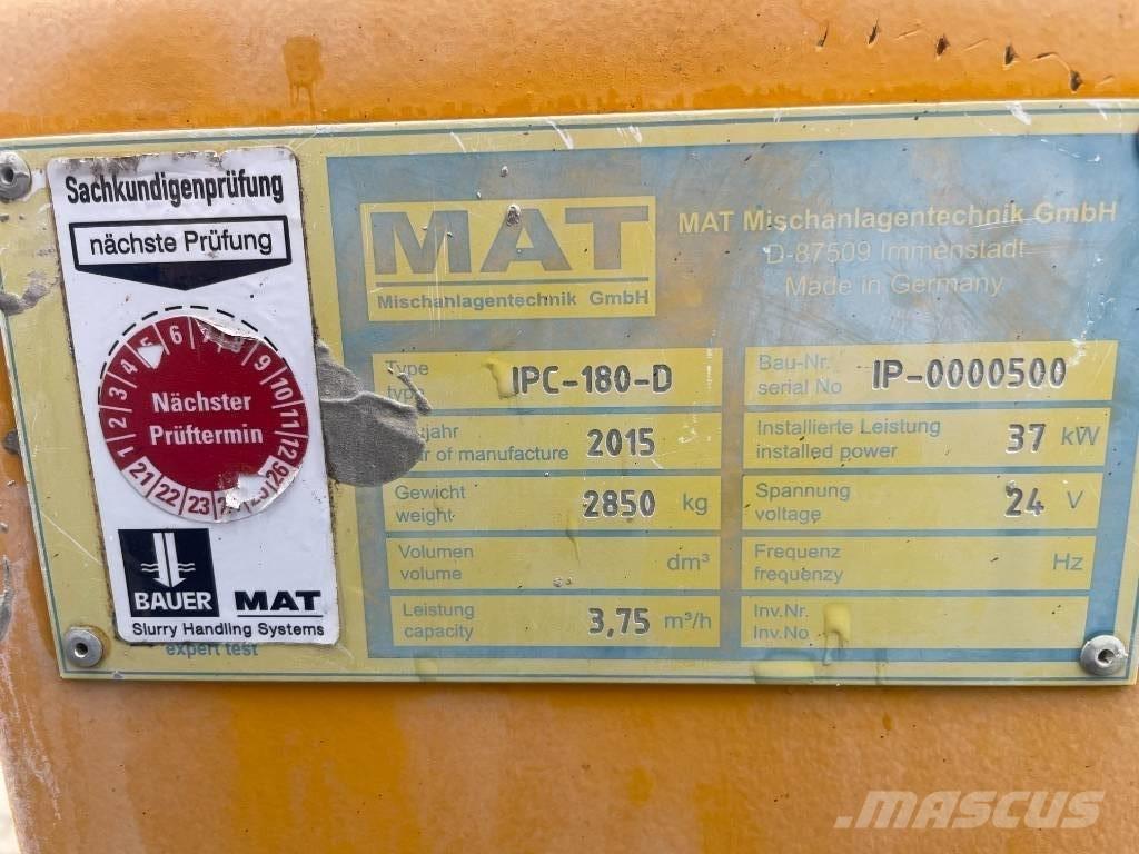 Bauer MAT IPC 180-D Statyba - Kita