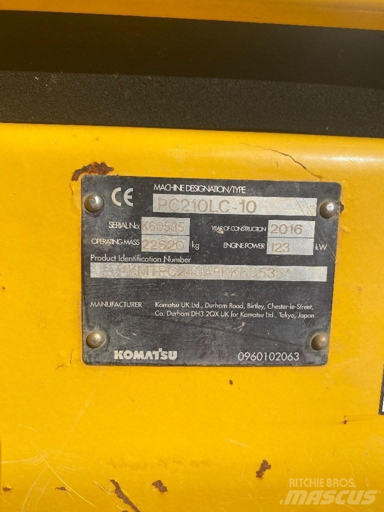 Komatsu PC 210 LC-10 Vikšriniai ekskavatoriai