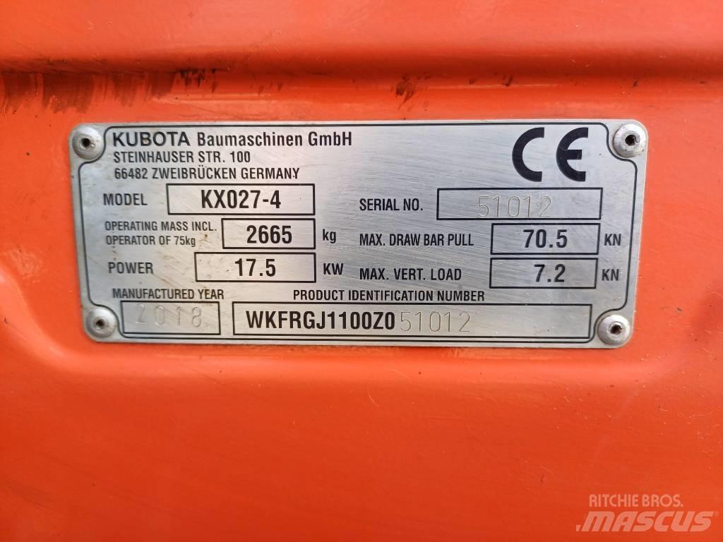 Kubota KX027-4 Mini ekskavatoriai < 7 t
