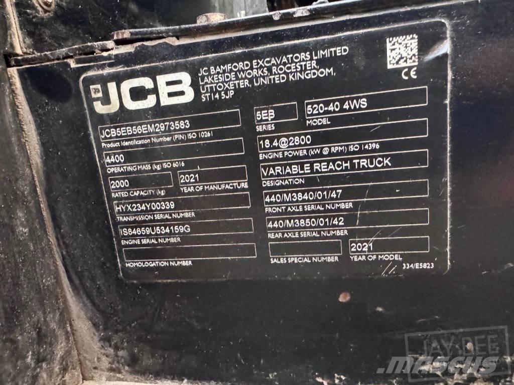 JCB 520-40 Teleskopiniai krautuvai