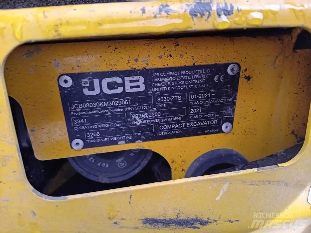 JCB 8030 ZTS Mini ekskavatoriai < 7 t