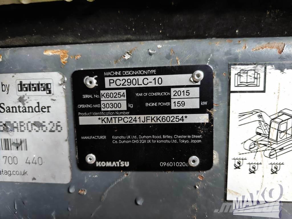 Komatsu PC 290 LC-10 Vikšriniai ekskavatoriai