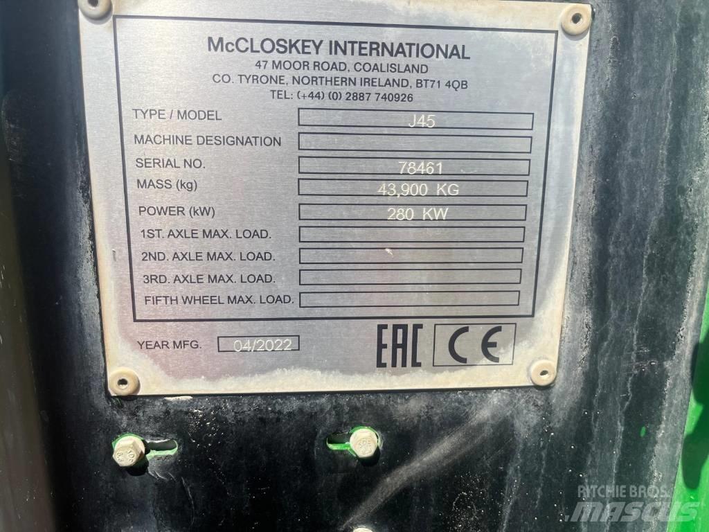 McCloskey J45 Mobilūs smulkintuvai