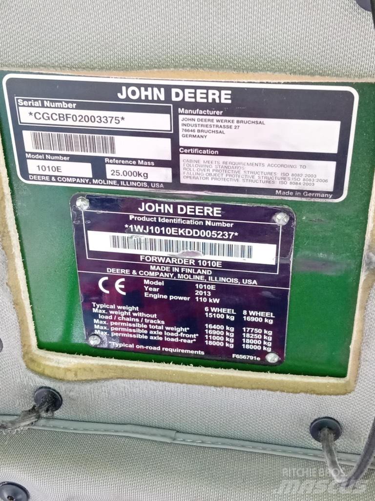 John Deere 1010 E Naudoti miškovežiai (Forvarderiai)