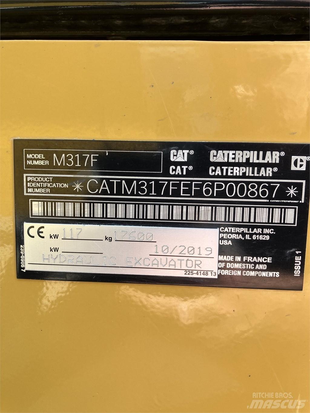 CAT 317 F Ratiniai ekskavatoriai