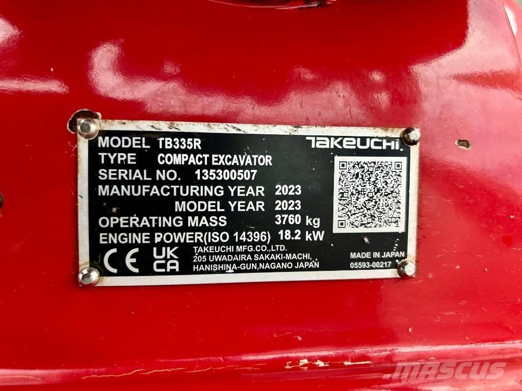Takeuchi TB 335R V3 Mini ekskavatoriai < 7 t