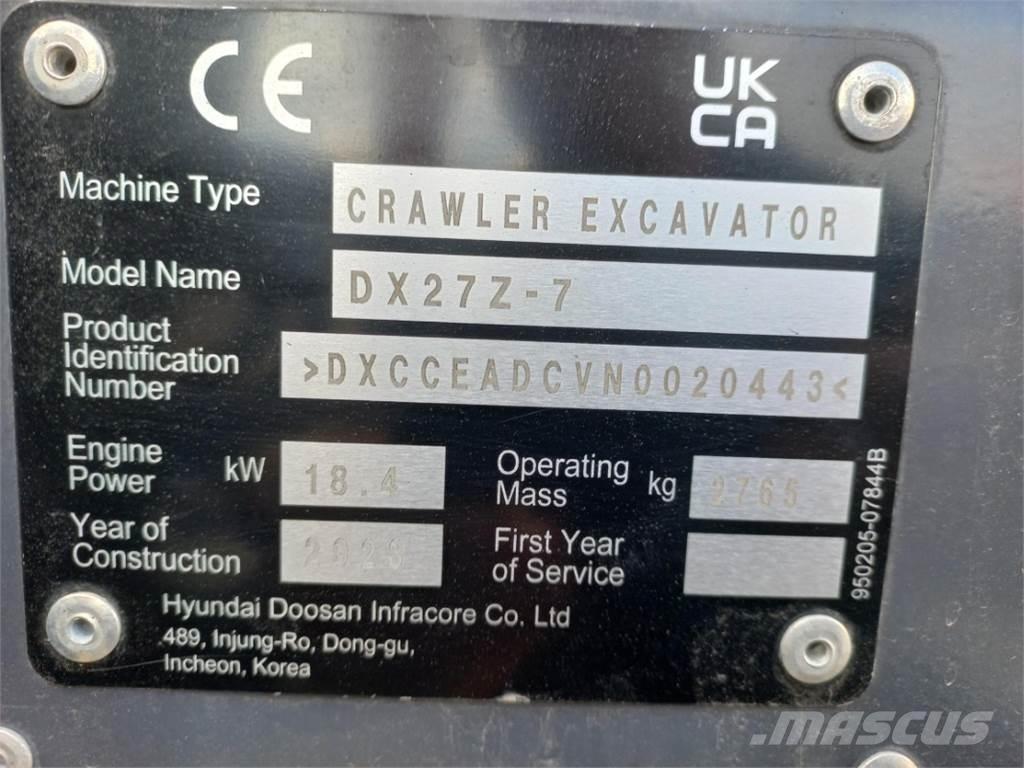 Develon DX27Z-7 Žemės ūkis - Kita