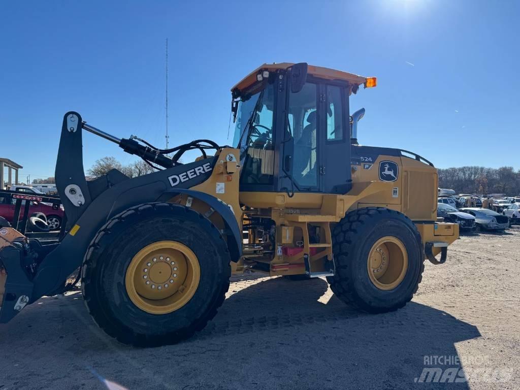 John Deere 524P Naudoti ratiniai krautuvai