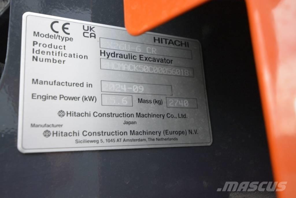Hitachi ZX 26 U-6 Mini ekskavatoriai < 7 t