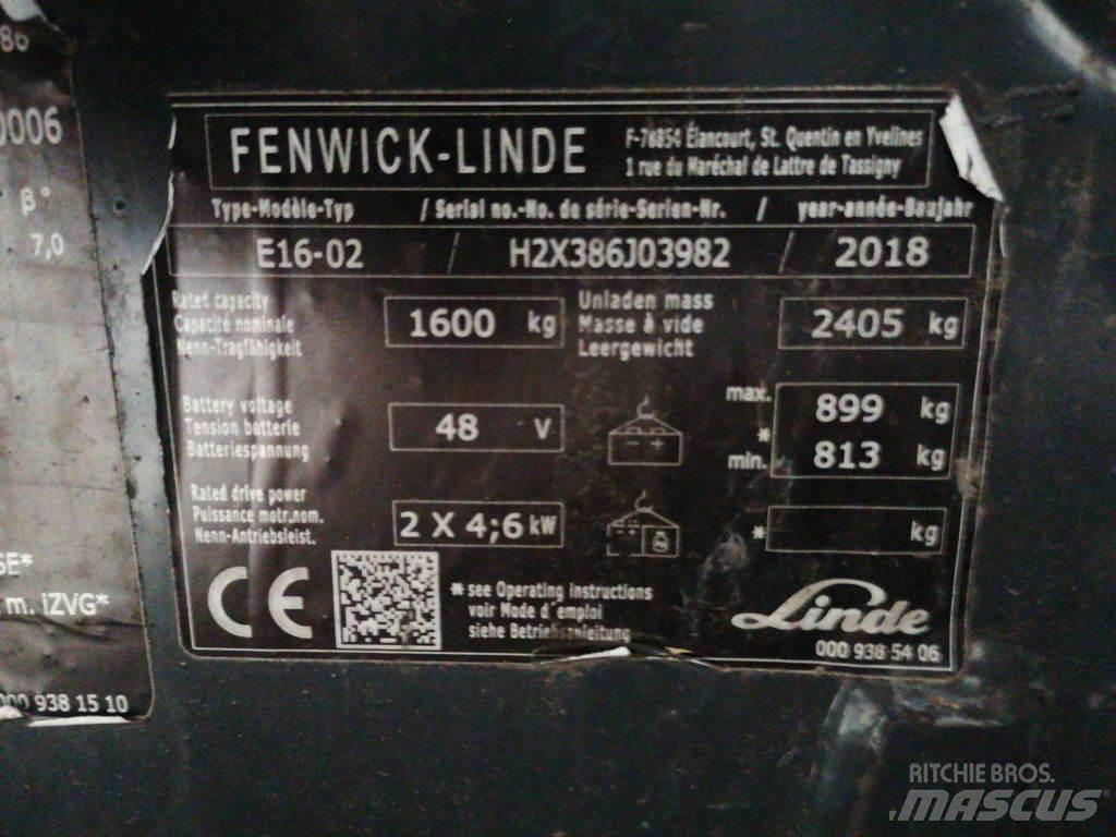 Linde E16-02 Elektriniai šakiniai krautuvai