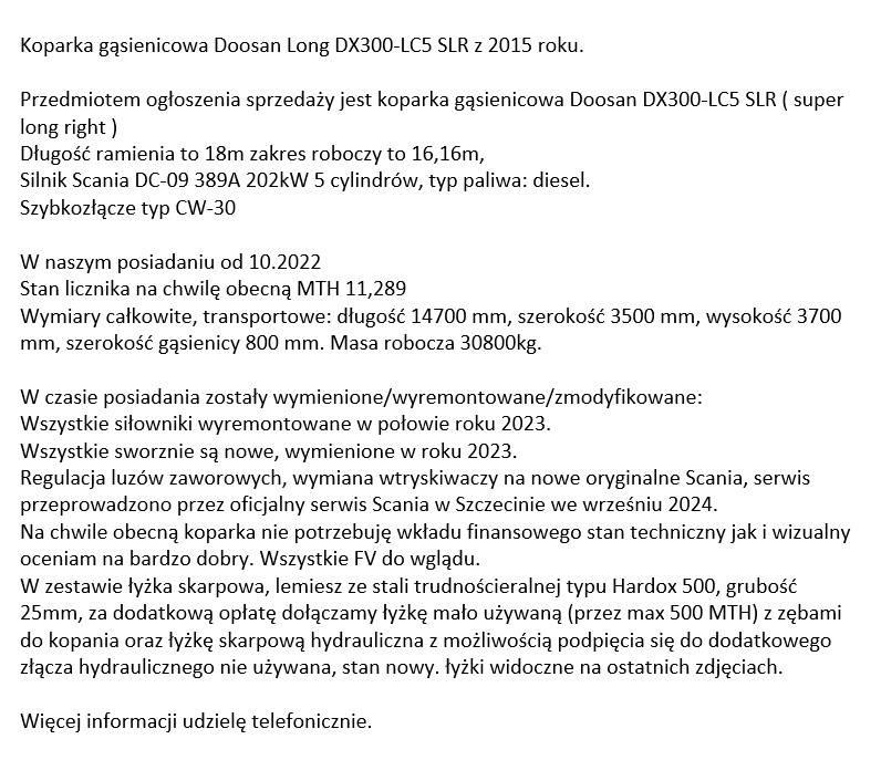 Doosan DX 300 LC-5 Aukštuminiai ekskavatoriai