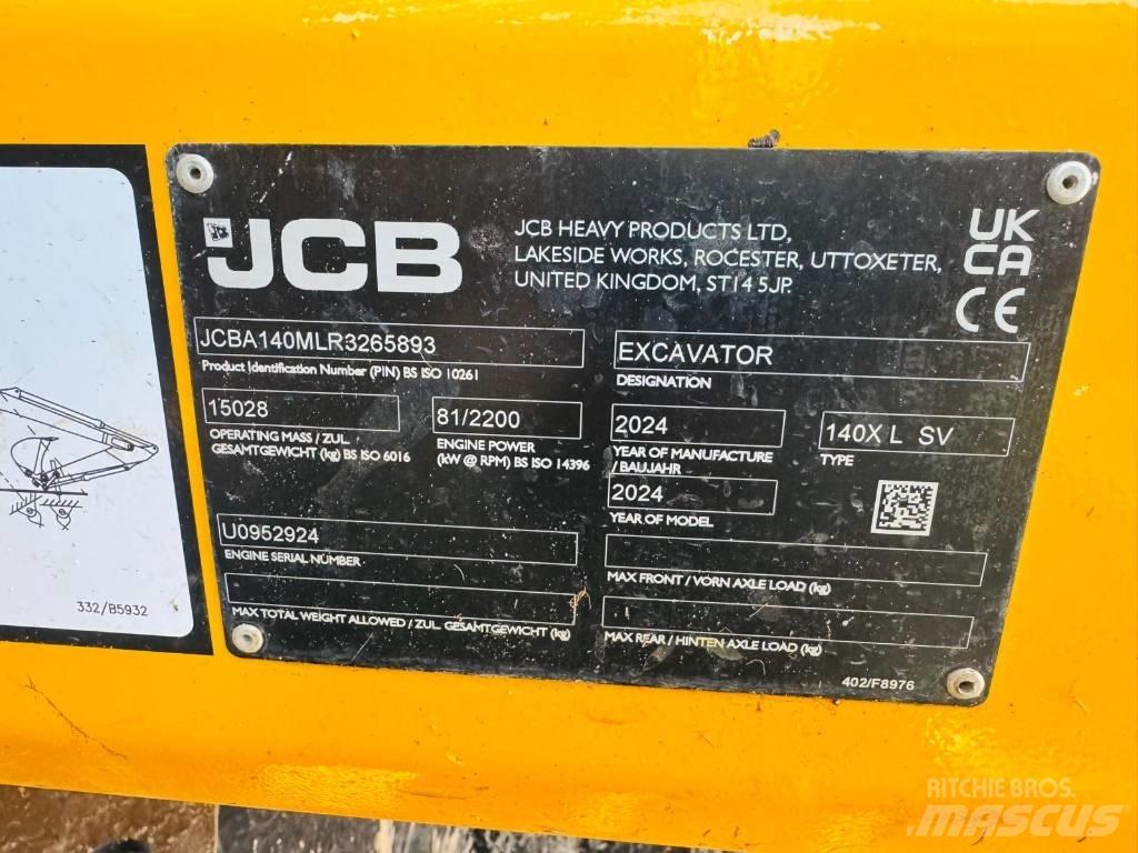 JCB 140 X Vikšriniai ekskavatoriai