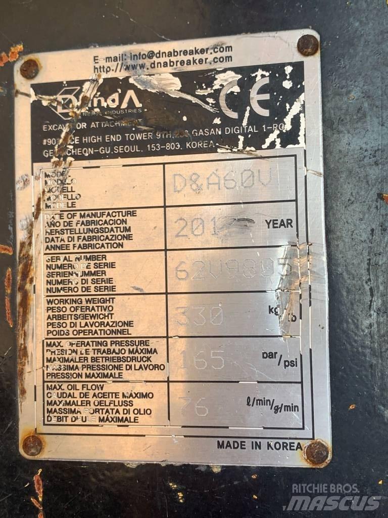  D&A 60V Hidrauliniai kūjai / Trupintuvai